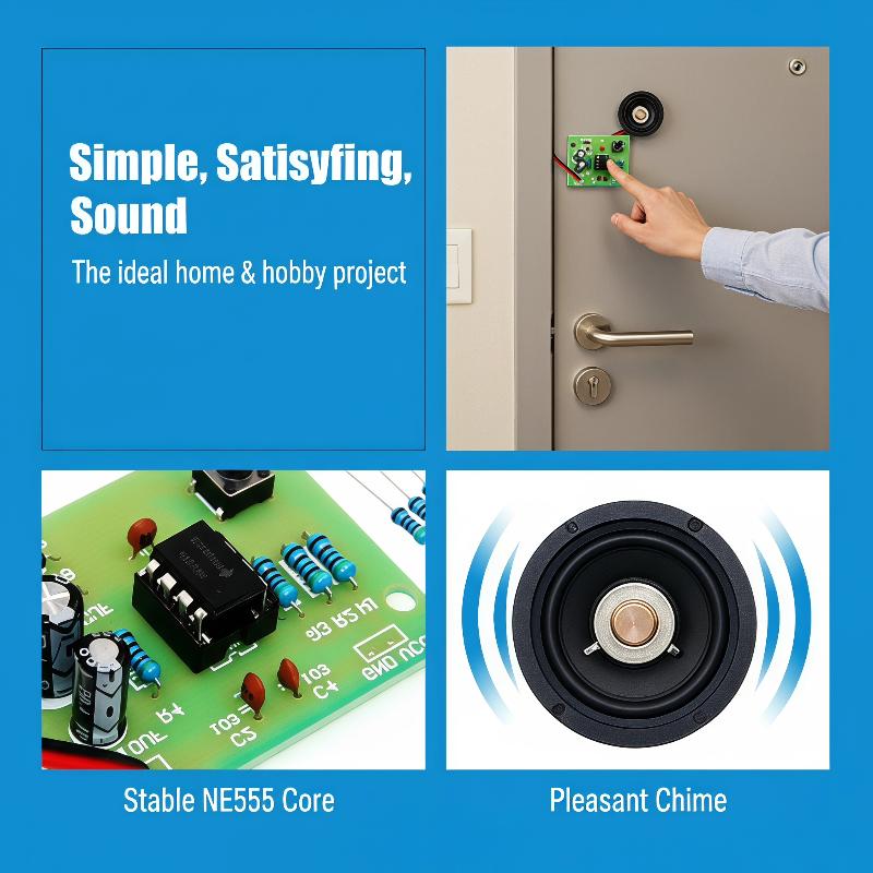 NE555 Doorbell DIY Soldering P - огляд і ціна Diy Home Electronics Projects