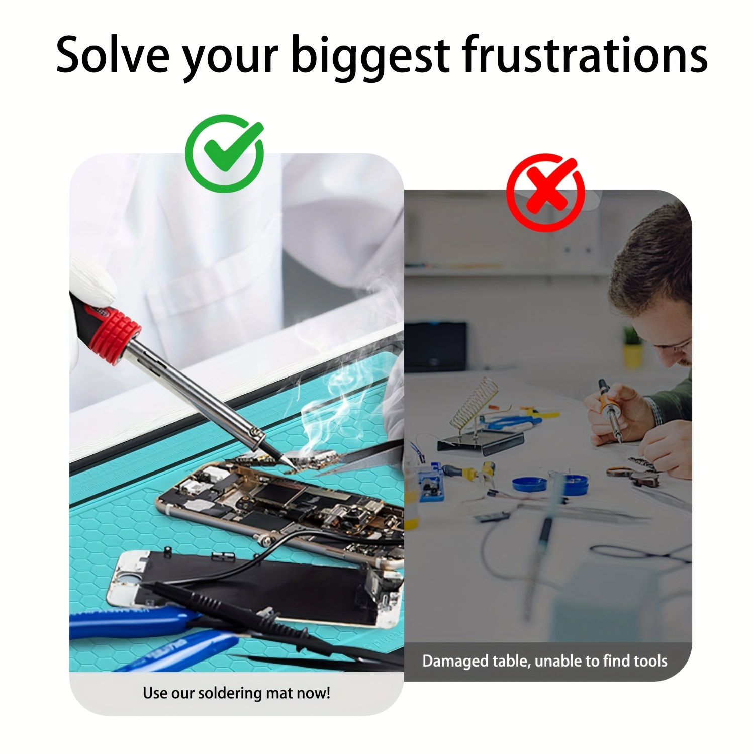 Heat Resistant Solder Mat Insu - огляд і ціна Soldering Iron Kit