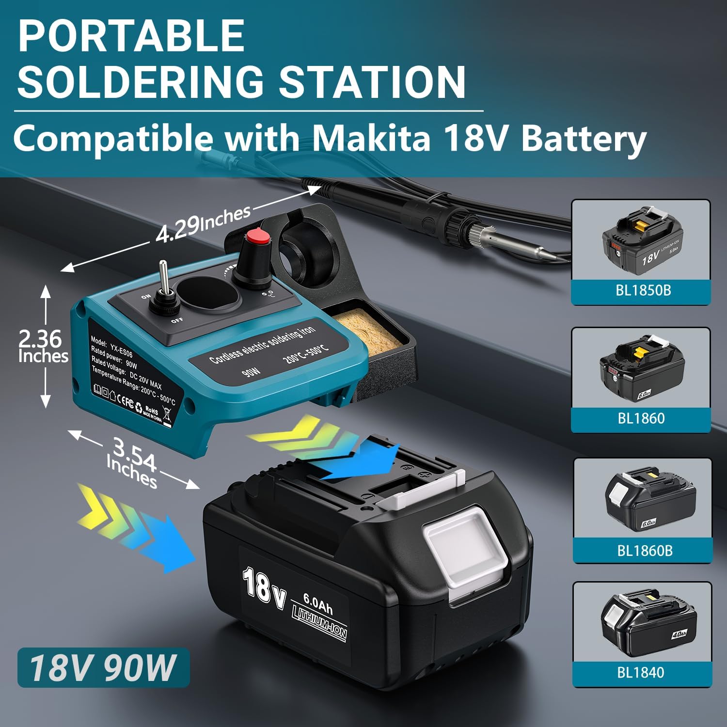 90W LED Digital Cordless Solde - огляд і ціна Soldering Iron Kit